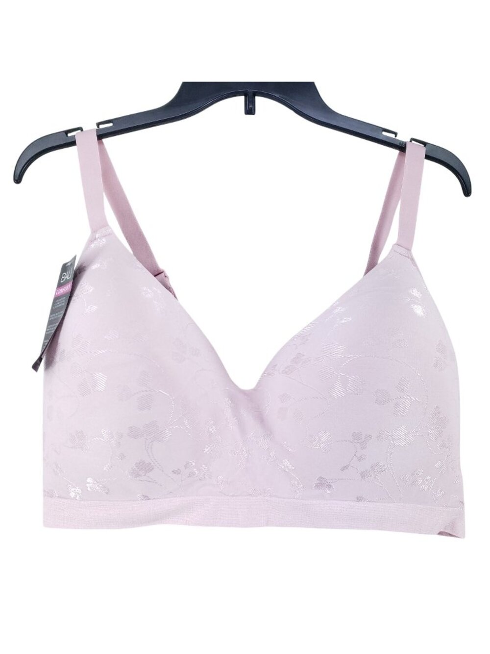 Bali Comfort Revolution Wirefree Bra 3XL Pink Nylon/Spandex Floral